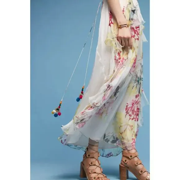 Anthropologie Maris Floral Maxi Dress by Love Sam Size XSP NWT